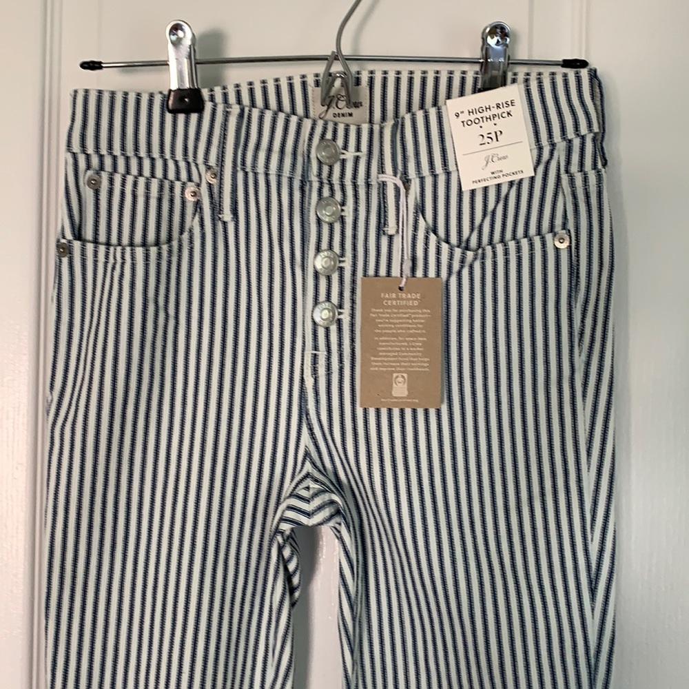 Brand New - J. Crew 9” High-Rose Toothpick Jeans in 25P